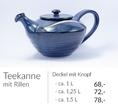 Teekanne mit Rillen